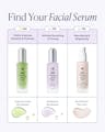 Facial serum comparison chart guiding AM hydration, PM wrinkle smoothing, and resurfacing treatments