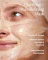 Model applying Red Algae Clarifying Mask with on-image text highlighting pore-refining and oil-clearing benefits