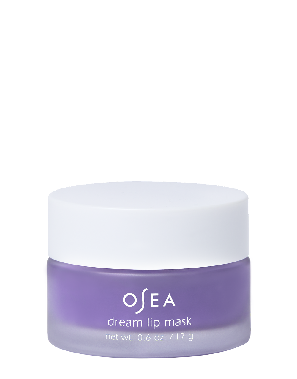 Purple OSEA Dream Lip Mask jar with white lid, 0.6 oz / 17 g 