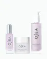 OSEA Dream Night Serum, Dream Night Cream, and Dream Bio-Retinol Body Serum trio on white background 