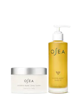 OSEA body butter and body oil on a white background