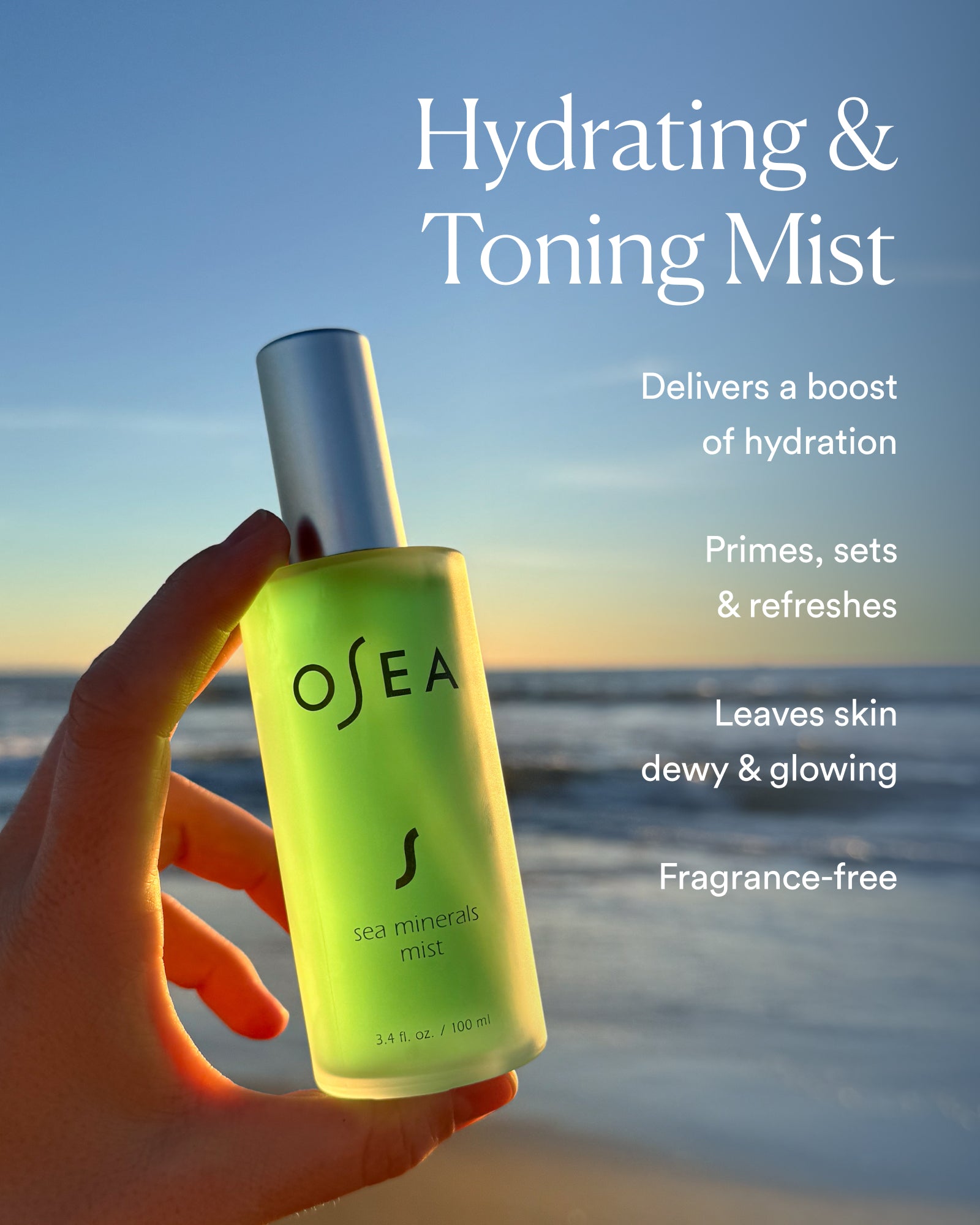 Sea Minerals Mist I Vegan Hydrating Toning Face Mist | Clean
