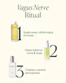 OSEA skincare products with text describing Vagus Nerve Ritual benefits on a white background