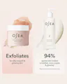Osea skincare products including a jar and bottle on a light pink background