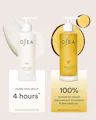 OSEA body lotion and body oil on a beige background