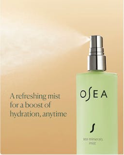 OSEA sea minerals mist bottle on a beige background