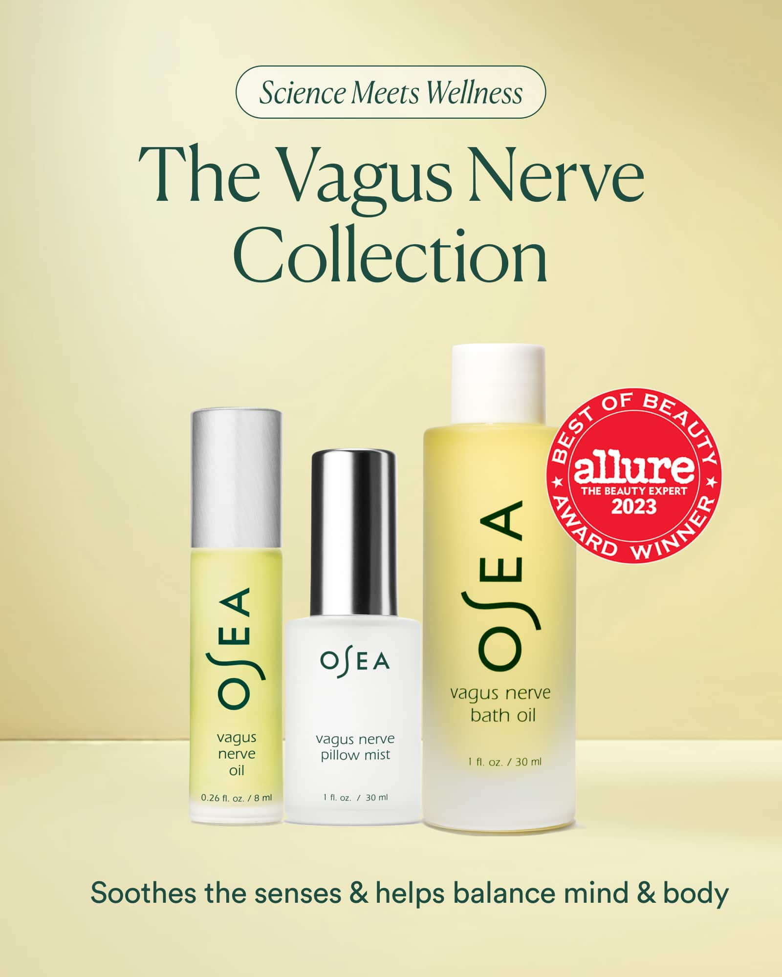 Vagus Nerve Travel Set | Soothing Pillow Mist + Bath & Massage Oil