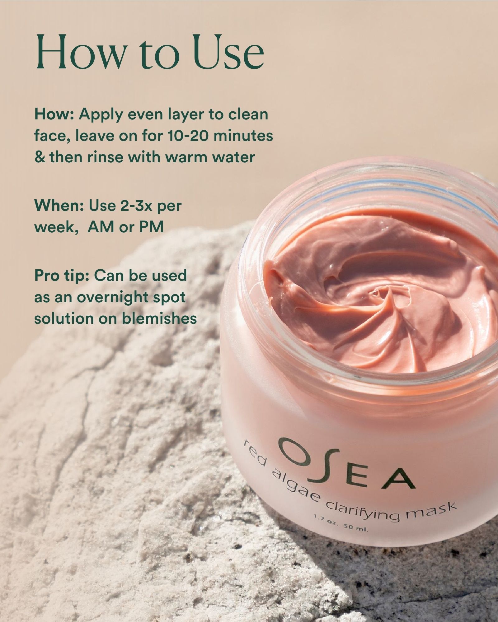 redeal. RDフェイスウォッシュ 270g Red Algae Mask | Vegan Clarifying Face Mask | Organic Skincare