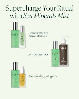 OSEA skincare products with text on a white background