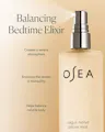 Osea balancing bedtime elixir bottle on a beige background