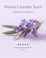 Dreamy lavender scent profile featuring organic wild lavender and calming aromatherapy notes