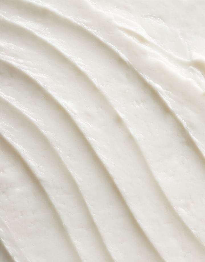 A Close Up Of A White Cream