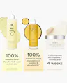 OSEA skincare products including body wash, oil, and body butter with text on a white background