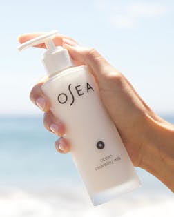 Ocean Cleansing Milk in hand