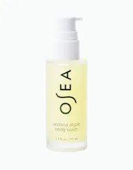 Travel-size Undaria Algae Body Wash 1.5 oz bottle on white background