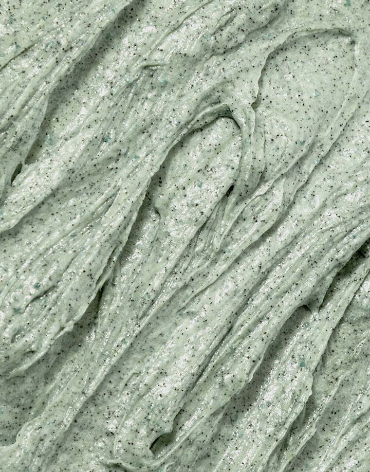Macro texture of Seaglow Scrub with soft peaks and visible exfoliating particles