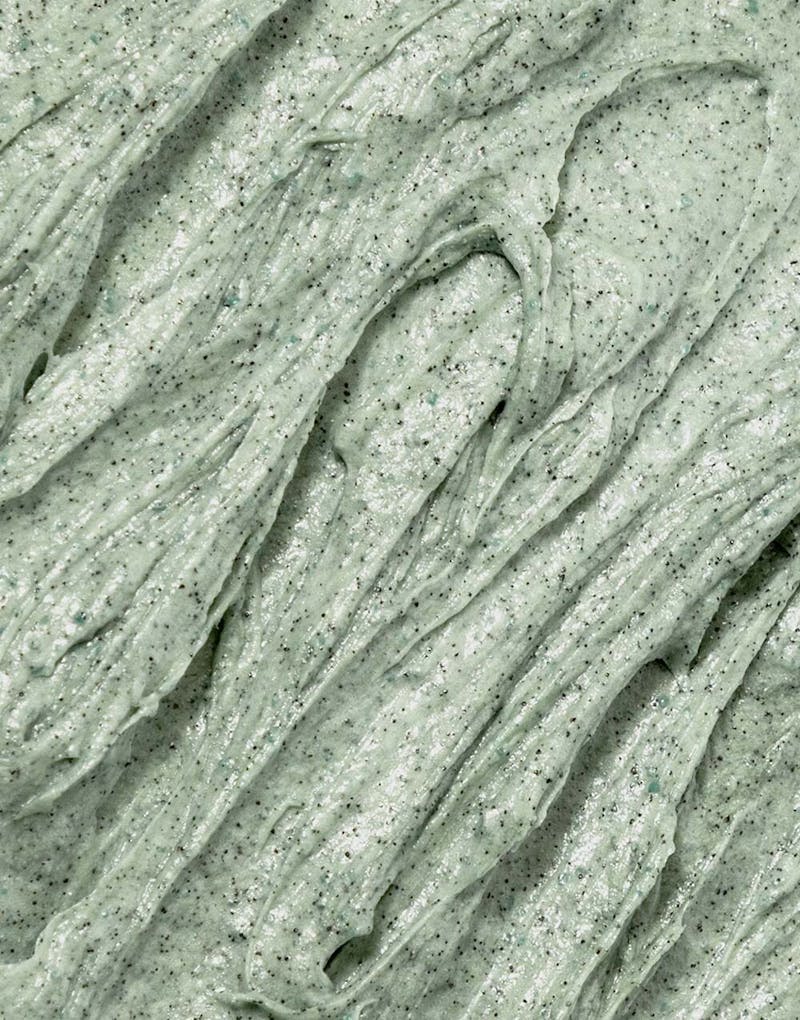 Macro texture of Seaglow Scrub with soft peaks and visible exfoliating particles