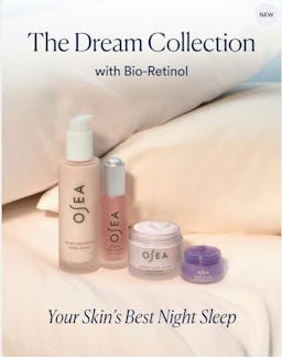 OSEA skincare products with Bio-Retinol on a soft background