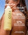 Clinical results claim: 97% felt skin was clean and refreshed without stripping after one use