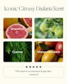 Iconic citrusy Undaria scent notes: grapefruit, lime, cypress, and mango-mandarin with five-star review