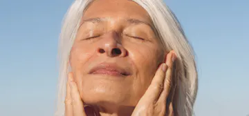 Senior Woman With Eyes Closed