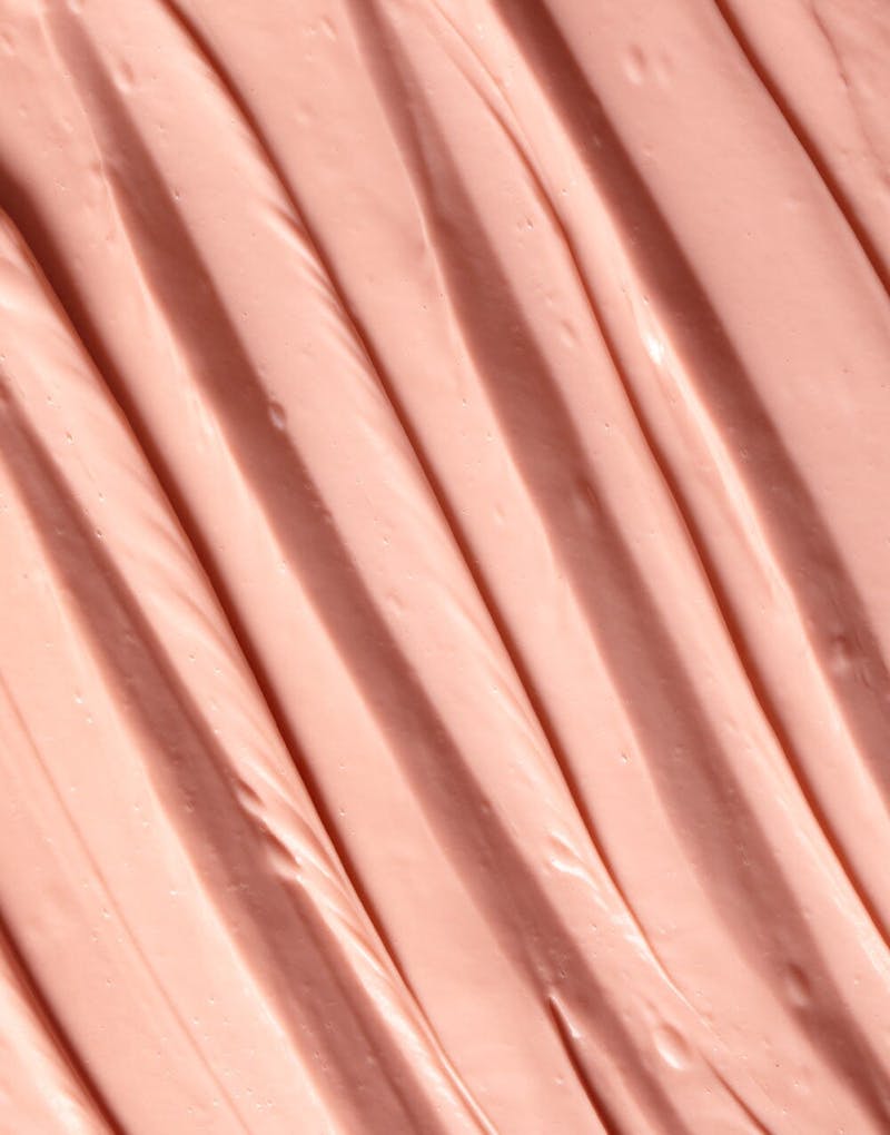 Swatch of Red Algae Clarifying Mask with smooth pink texture strokes